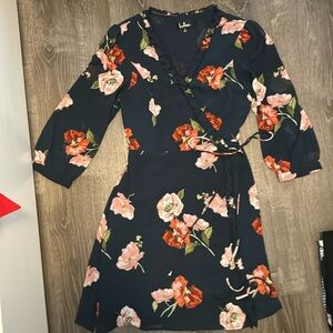 Navy Blue floral lulus dress